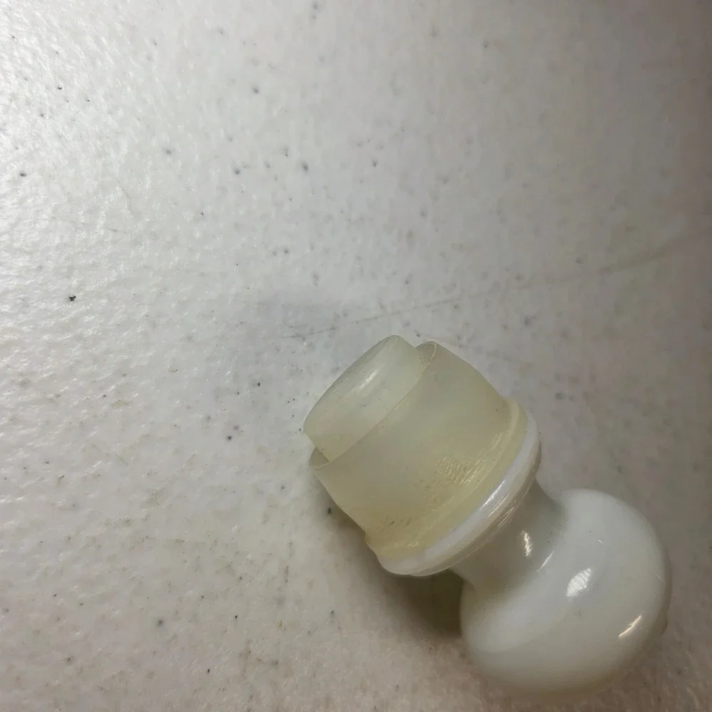 Vintage White Milk Glass Bottle Stopper Floral Daisy Embossed Top Replacement